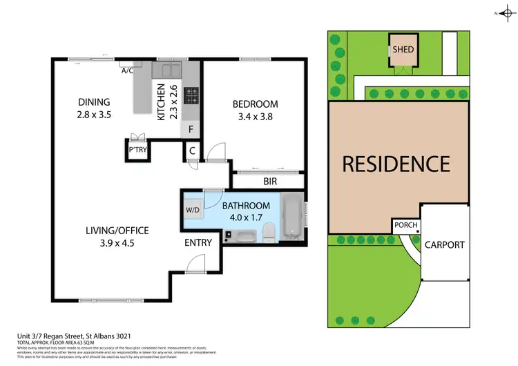 Floorplan of Homely unit listing, 3/7 Regan Street, St Albans VIC 3021