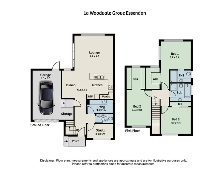 Floorplan of Homely house listing, 1A Woodvale Grove, Essendon VIC 3040