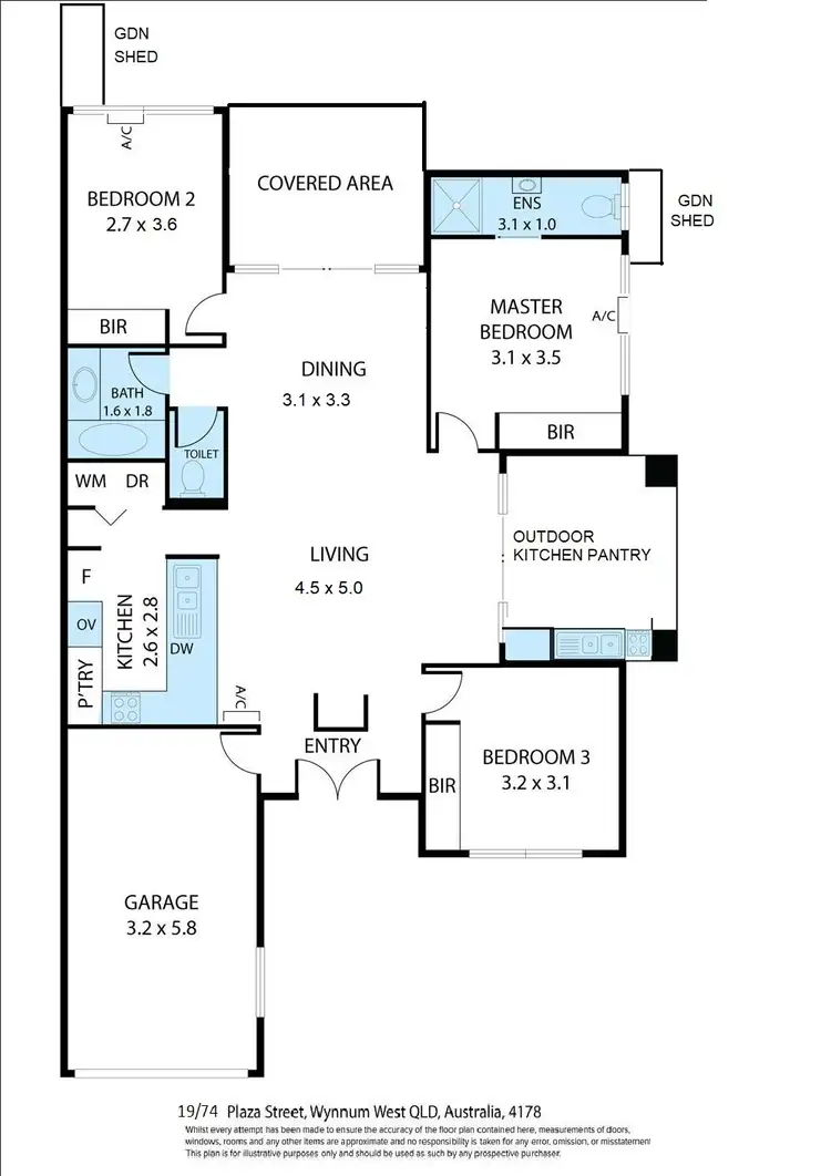 Floorplan of Homely townhouse listing, 19/74 Plaza Street, Wynnum West QLD 4178