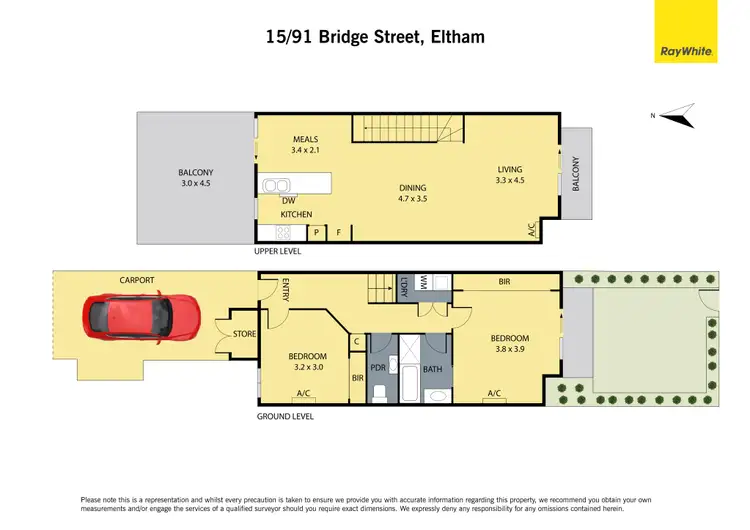 Floorplan of Homely townhouse listing, 15/91 Bridge Street, Eltham VIC 3095