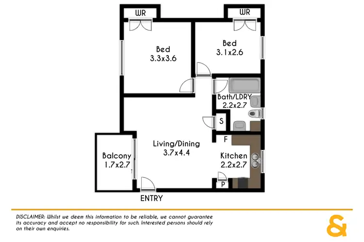 Floorplan of Homely unit listing, 11/17-19 Santley Crescent, Kingswood NSW 2747