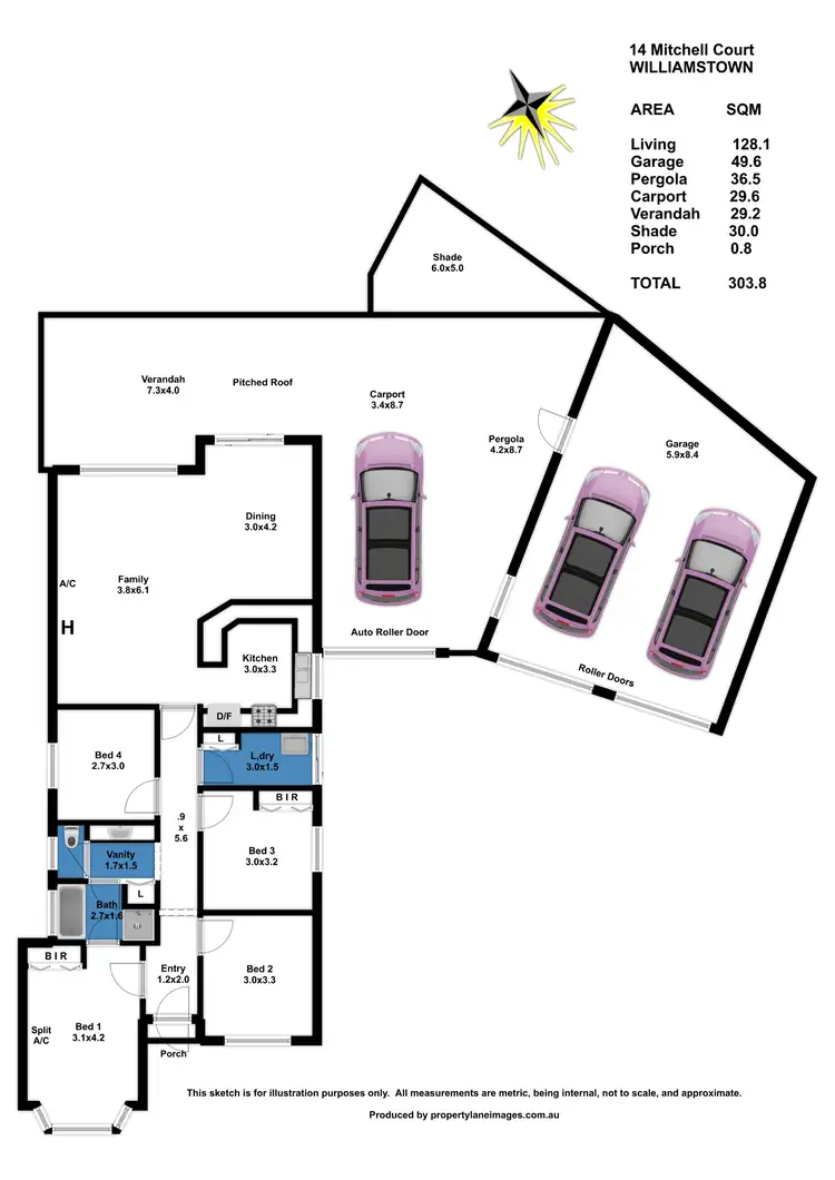 Floorplan of Homely house listing, 14 Mitchell Court, Williamstown SA 5351