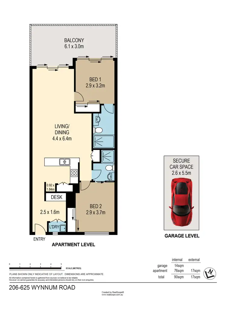 Floorplan of Homely unit listing, 206/625 Wynnum Road, Morningside QLD 4170