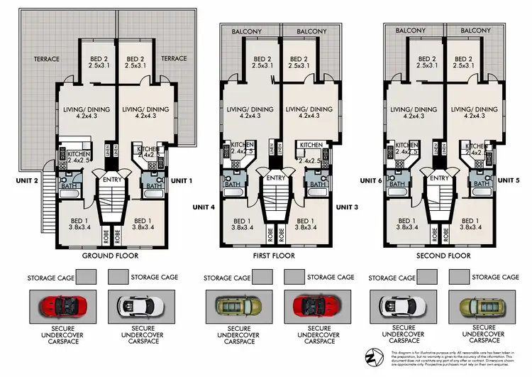 Floorplan of Homely block of units listing, 1-6/371A Old South Head Road, North Bondi NSW 2026