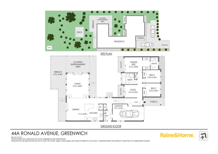 Floorplan of Homely house listing, 44a Ronald Avenue, Greenwich NSW 2065