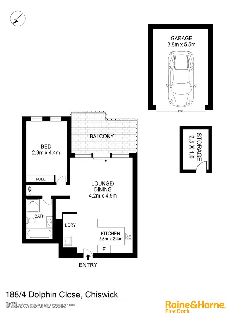 Floorplan of Homely apartment listing, 188/4 Dolphin Close, Chiswick NSW 2046