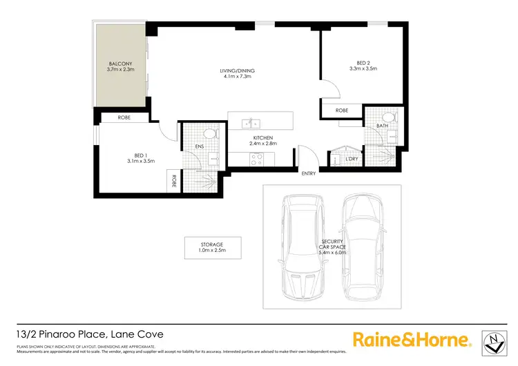 Floorplan of Homely apartment listing, 13/2-4 Pinaroo Place, Lane Cove NSW 2066