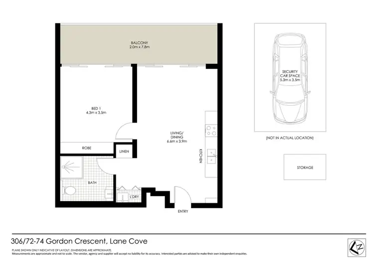 Floorplan of Homely apartment listing, 306/72-74 Gordon Crescent, Lane Cove NSW 2066