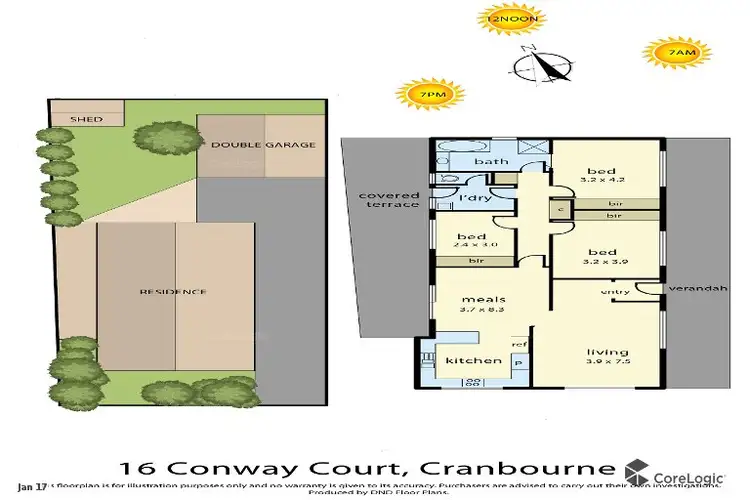 Floorplan of Homely house listing, 16 Conway Court, Cranbourne VIC 3977