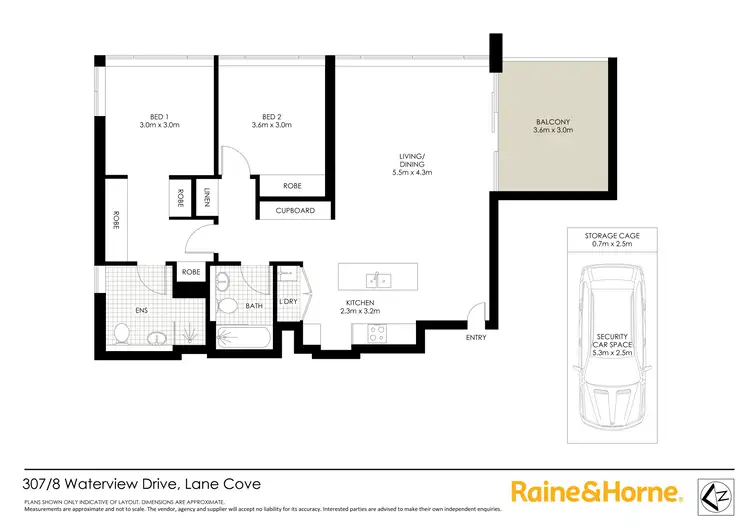 Floorplan of Homely apartment listing, 307/8 Waterview Drive, Lane Cove NSW 2066