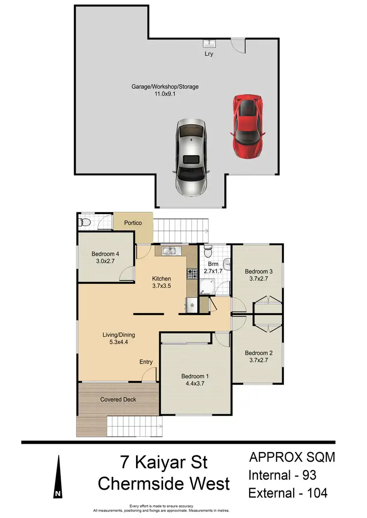 Floorplan of Homely house listing, 7 Kaiyar Street, Chermside West QLD 4032