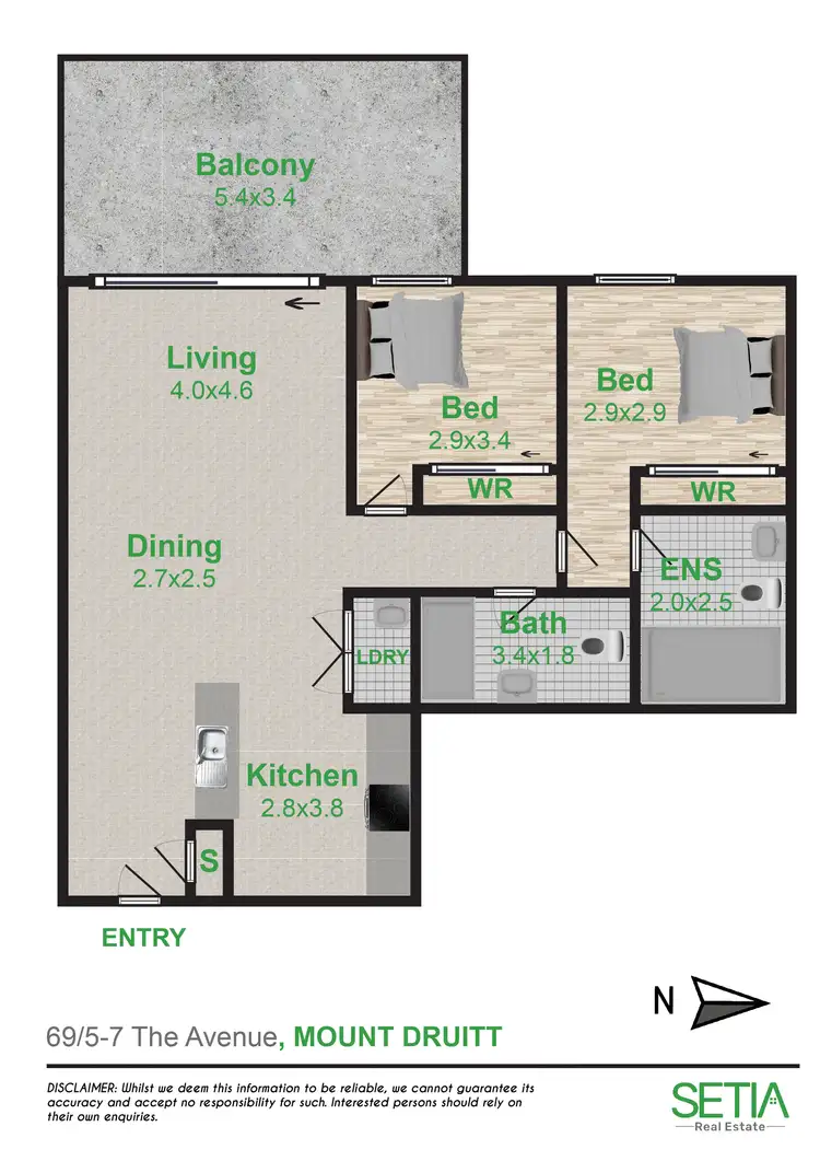Floorplan of Homely unit listing, 69/5-7 The Avenue, Mount Druitt NSW 2770