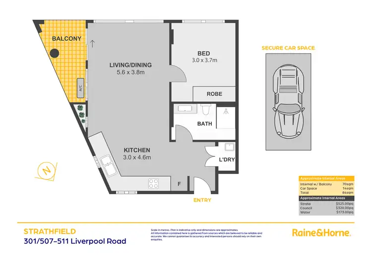 Floorplan of Homely apartment listing, 301/507 Liverpool Road, Strathfield NSW 2135