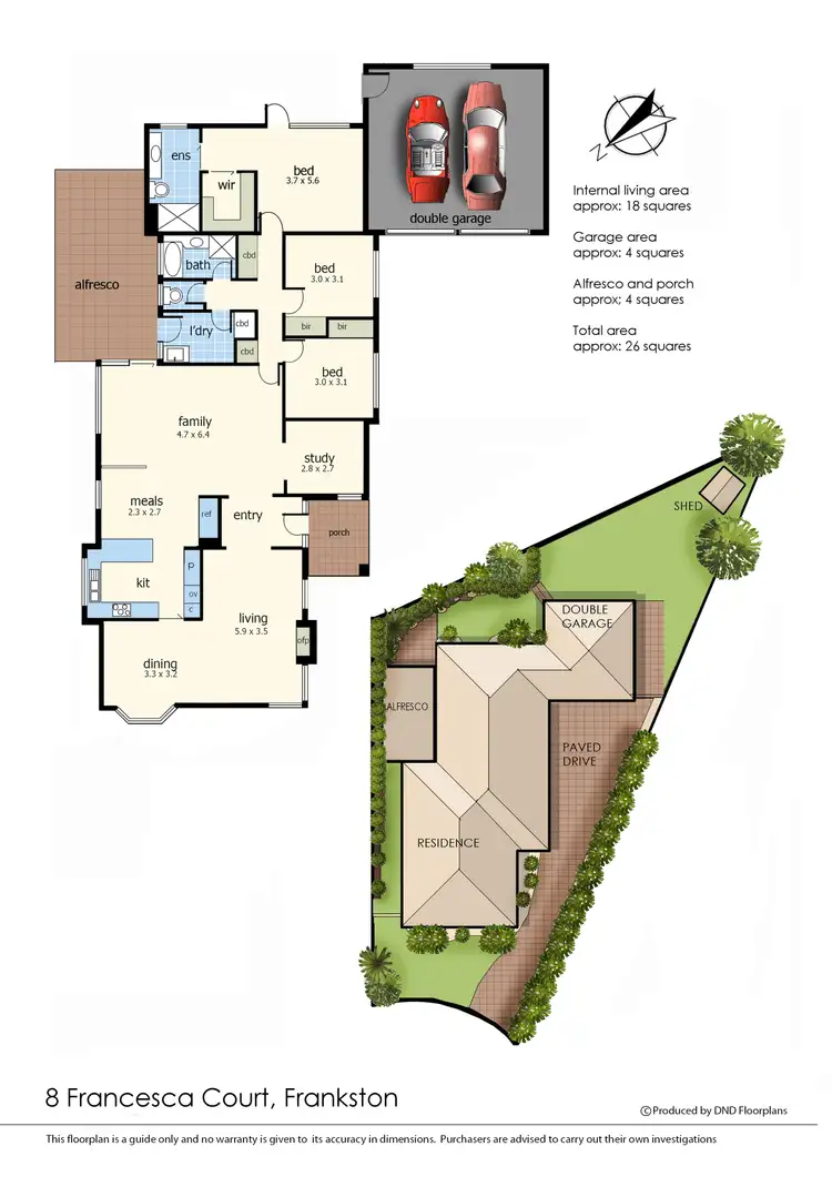 Floorplan of Homely house listing, 8 Francesca Court, Frankston VIC 3199