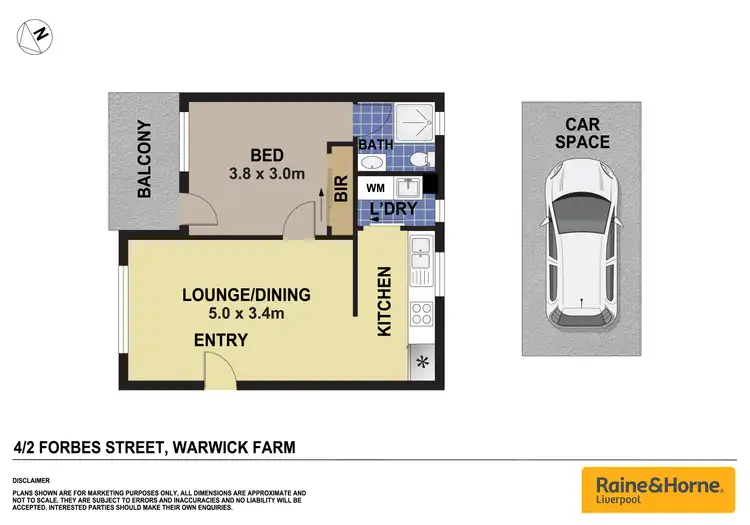 Floorplan of Homely unit listing, 4/2 Forbes Street, Warwick Farm NSW 2170