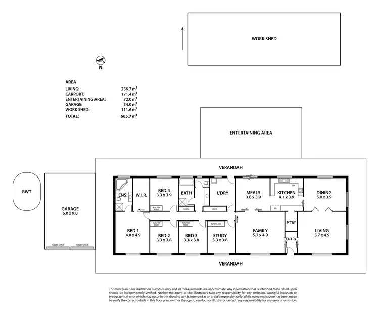 Floorplan of Homely house listing, 427C Langhorne Creek Road, Strathalbyn SA 5255