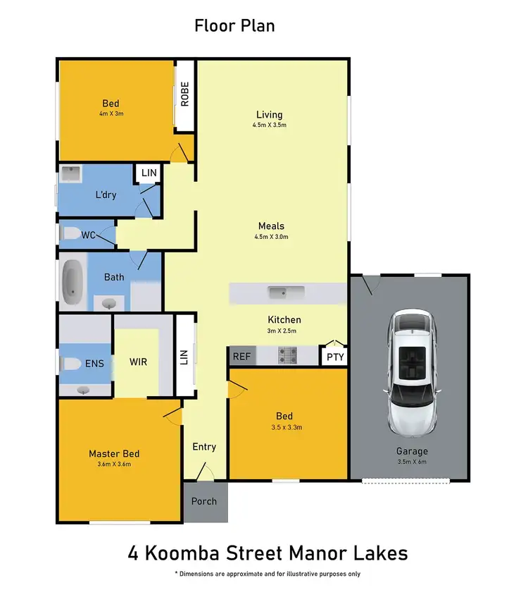 Floorplan of Homely house listing, 4 Koomba Street, Manor Lakes VIC 3024