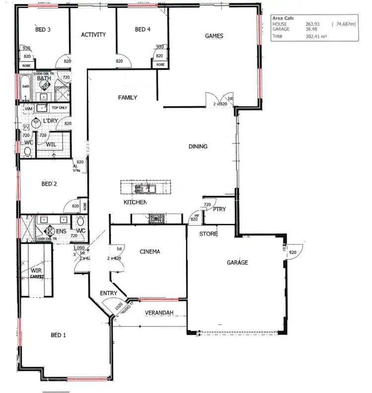 Floorplan of Homely house listing, 55 Partridge Bend, Byford WA 6122