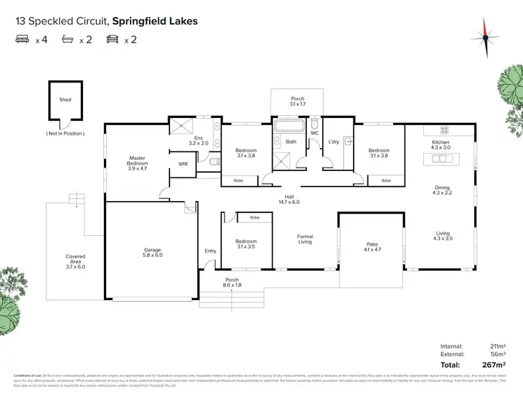 Floorplan of Homely house listing, 13 Speckled Circuit, Springfield Lakes QLD 4300