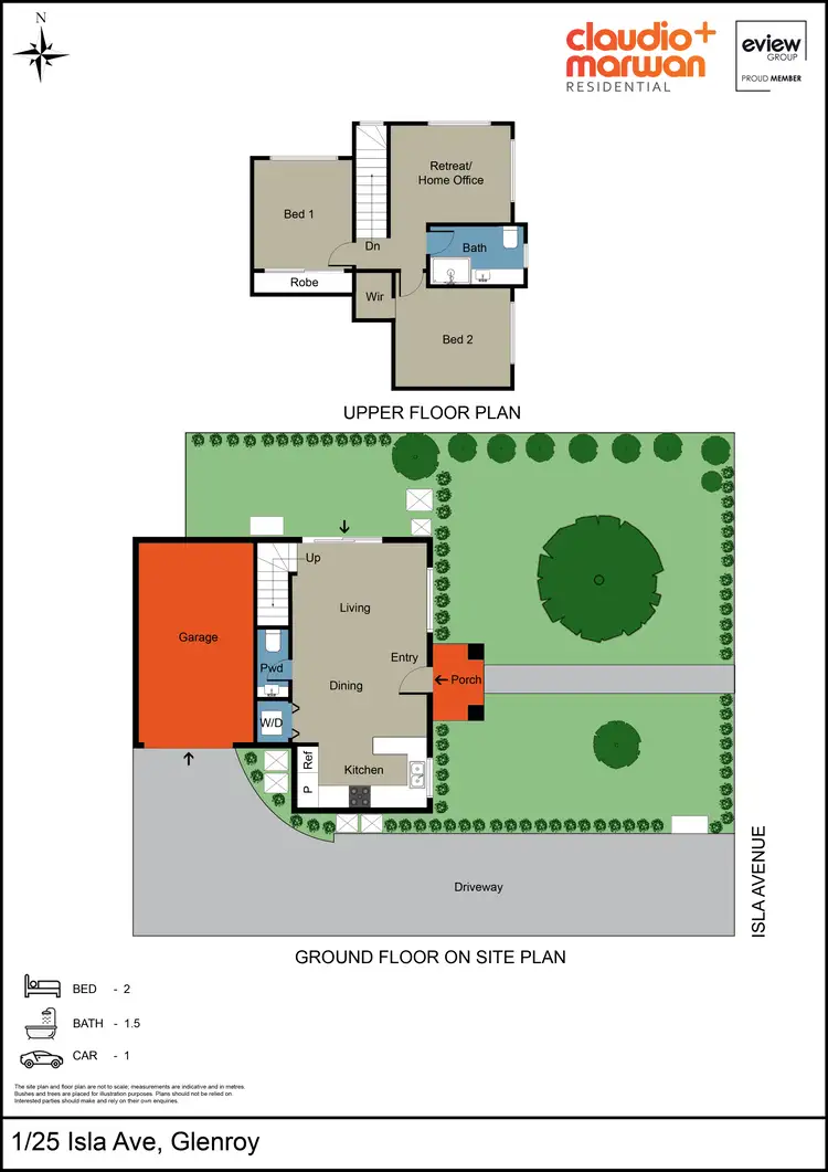 Floorplan of Homely townhouse listing, 1/25 Isla Avenue, Glenroy VIC 3046