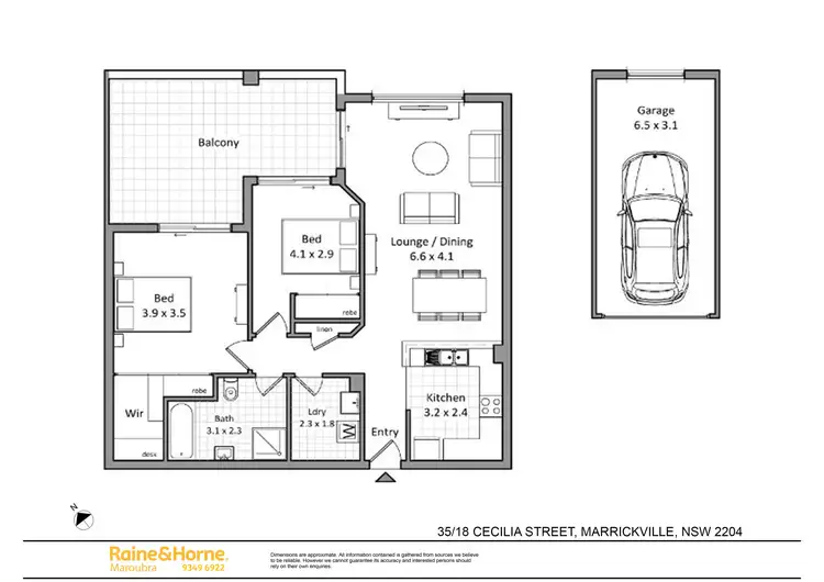 Floorplan of Homely apartment listing, 35/18 Cecilia Street, Marrickville NSW 2204