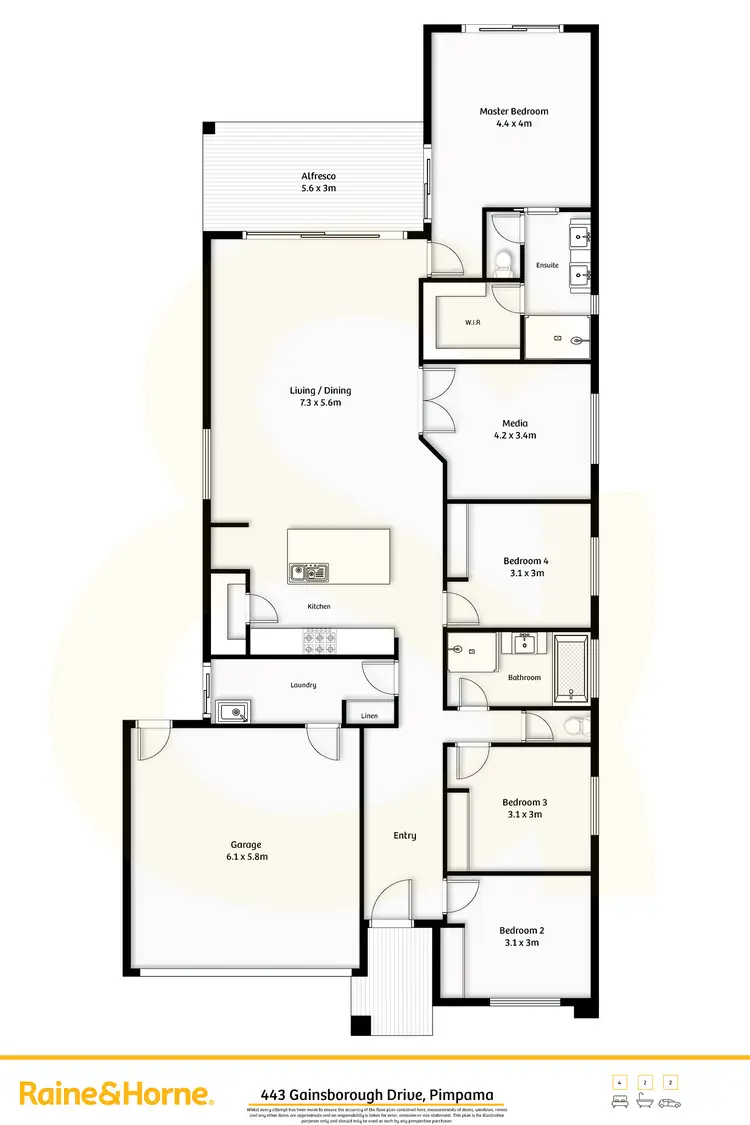 Floorplan of Homely house listing, 443 Gainsborough Drive, Pimpama QLD 4209