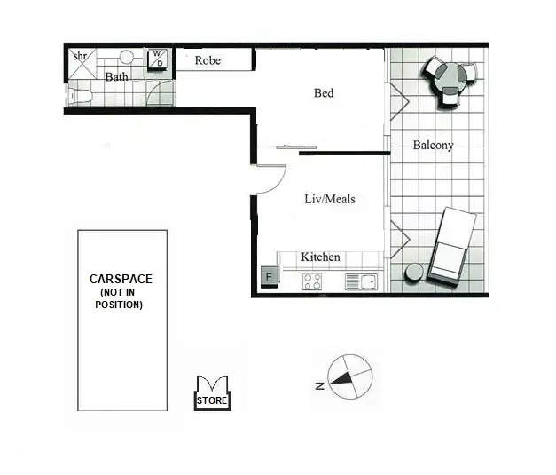 Floorplan of Homely apartment listing, 406/163 Burwood Road, Hawthorn VIC 3122