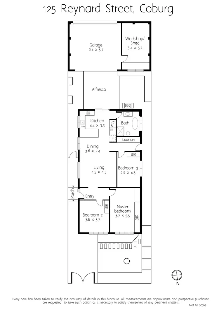 Floorplan of Homely house listing, 125 Reynard Street, Coburg VIC 3058