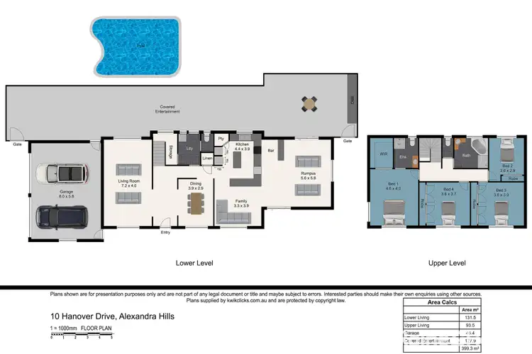 Floorplan of Homely house listing, 10 Hanover Drive, Alexandra Hills QLD 4161