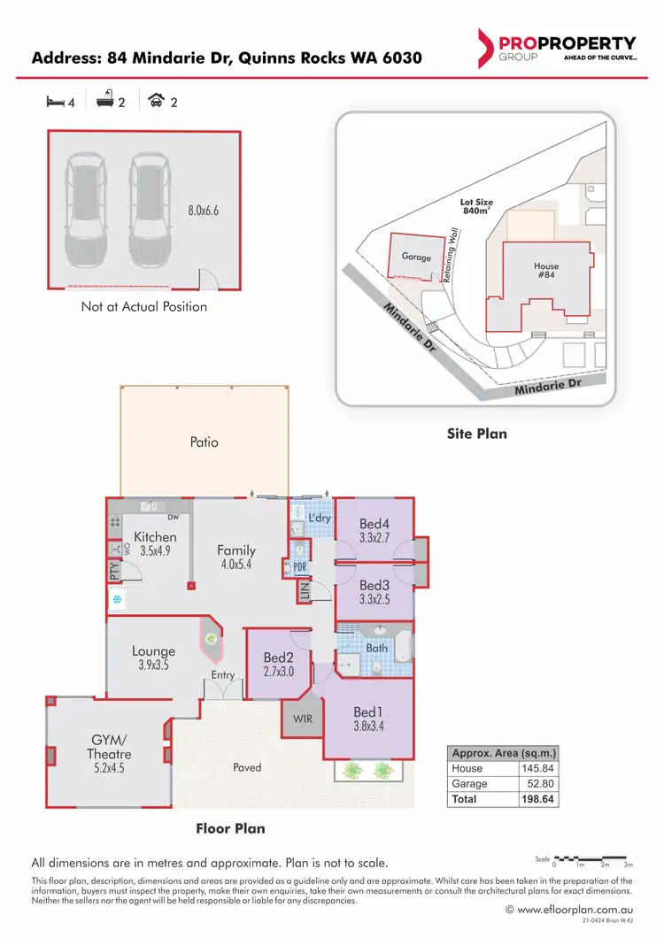 Floorplan of Homely house listing, 84 Mindarie Drive, Quinns Rocks WA 6030