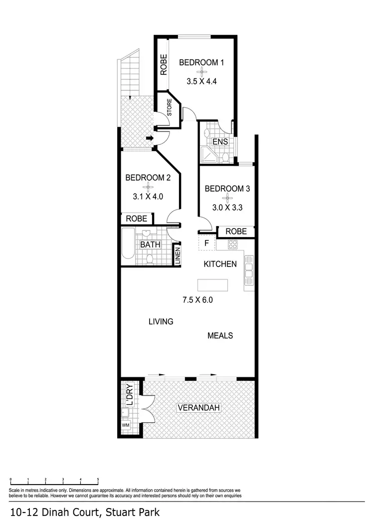 Floorplan of Homely unit listing, 10/12 Dinah Court, Stuart Park NT 820