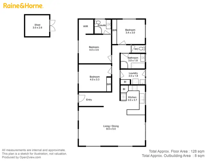Floorplan of Homely house listing, 36 Reeve Street, Campania TAS 7026