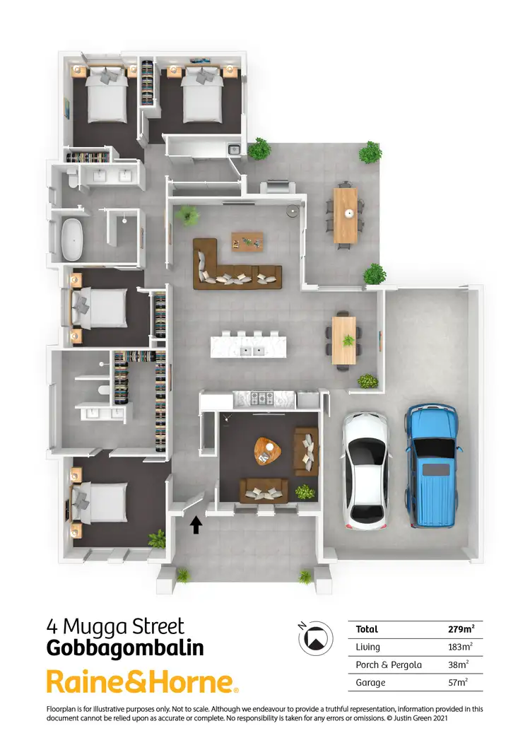 Floorplan of Homely house listing, 4 Mugga Street, Gobbagombalin NSW 2650