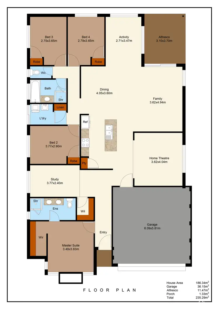 Floorplan of Homely house listing, 3 Wonnich Street, Byford WA 6122