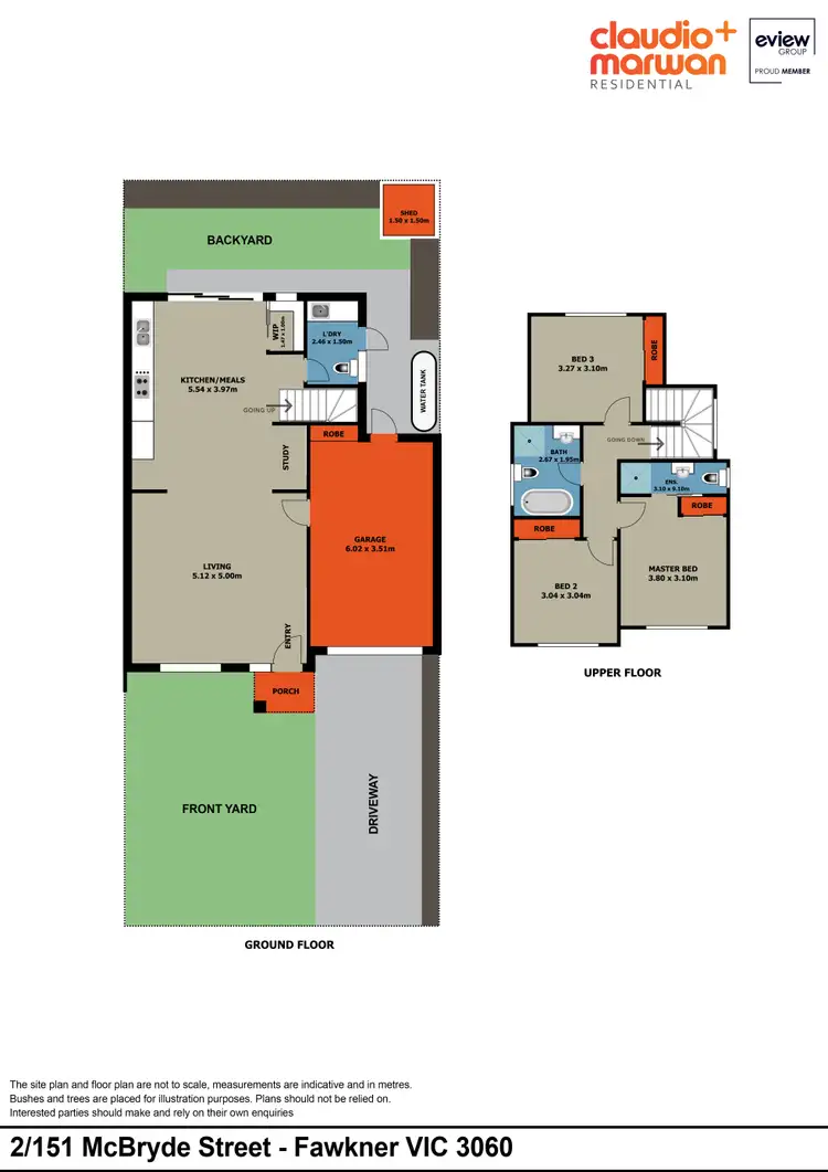 Floorplan of Homely townhouse listing, 2/151 McBryde Street, Fawkner VIC 3060