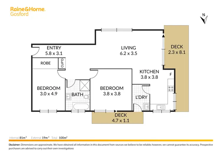 Floorplan of Homely unit listing, 2/52-54 Showground Road, Gosford NSW 2250