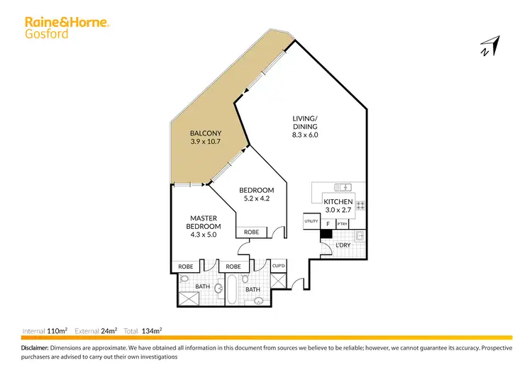 Floorplan of Homely unit listing, 902/97-99 John Whiteway Drive, Gosford NSW 2250