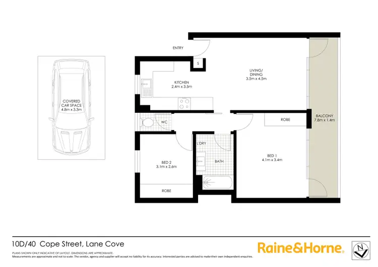 Floorplan of Homely apartment listing, 10d/40 Cope Street, Lane Cove NSW 2066
