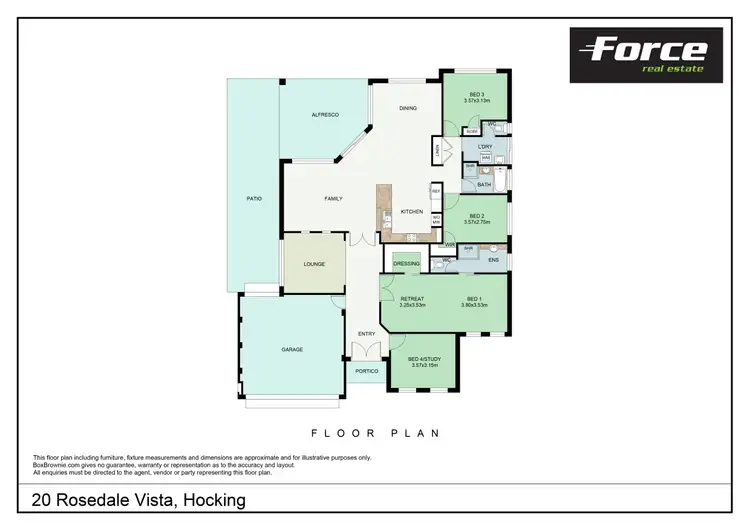 Floorplan of Homely house listing, 20 Rosedale Vista, Hocking WA 6065