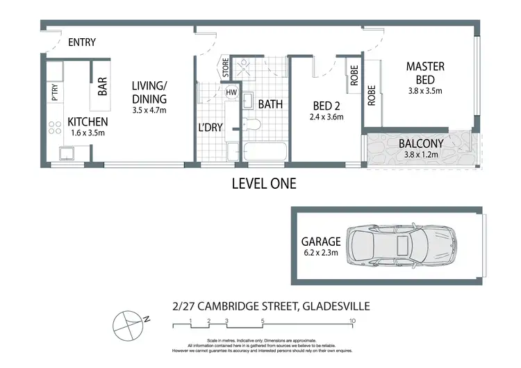 Floorplan of Homely apartment listing, 2/27 Cambridge Street, Gladesville NSW 2111