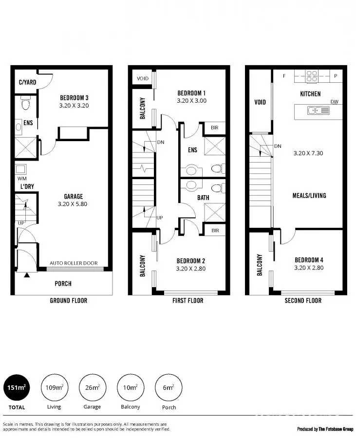 Floorplan of Homely townhouse listing, 10/107 Grote Street, Adelaide SA 5000