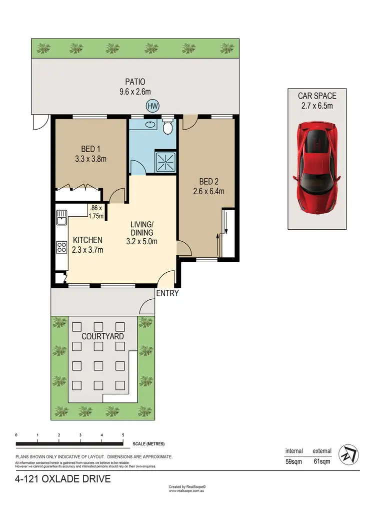Floorplan of Homely unit listing, 4/121 Oxlade Drive, New Farm QLD 4005