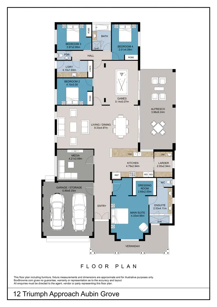Floorplan of Homely house listing, 12 Triumph Approach, Aubin Grove WA 6164