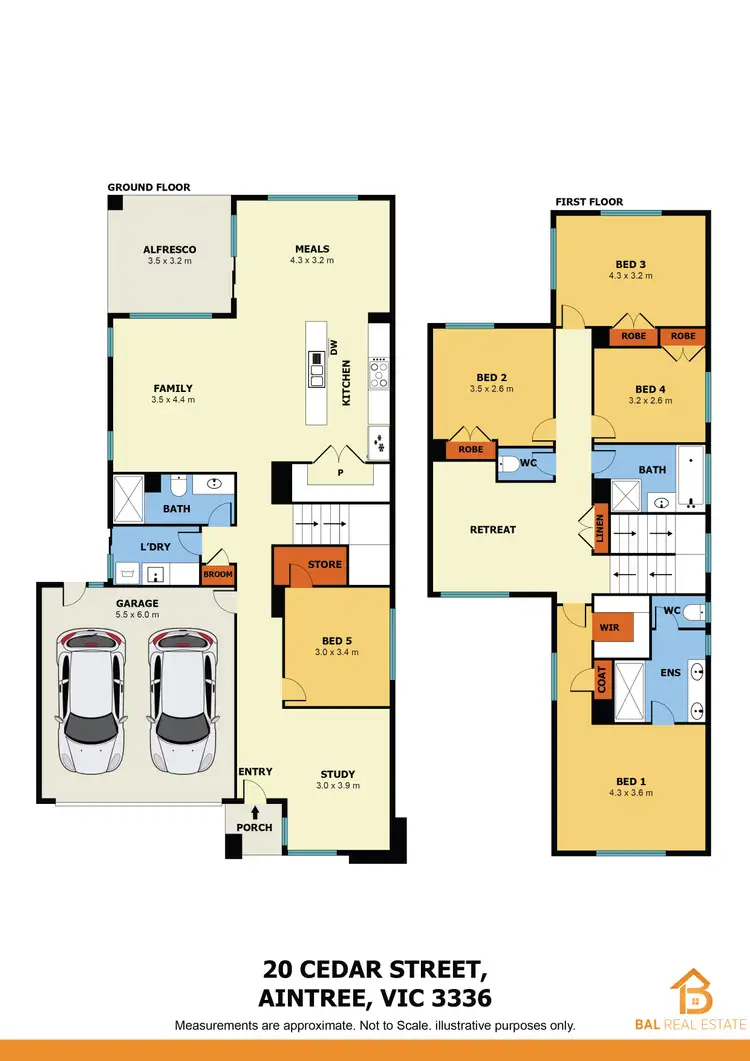 Floorplan of Homely house listing, 20 Cedar Street, Aintree VIC 3336