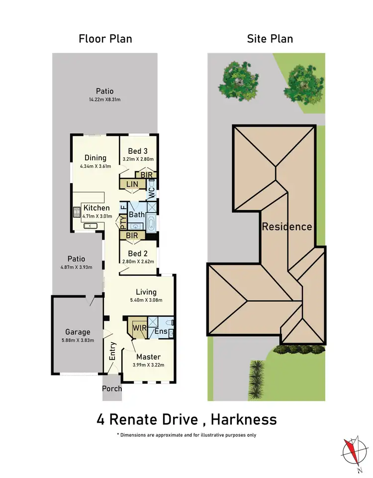 Floorplan of Homely house listing, 4 Renate Drive, Harkness VIC 3337