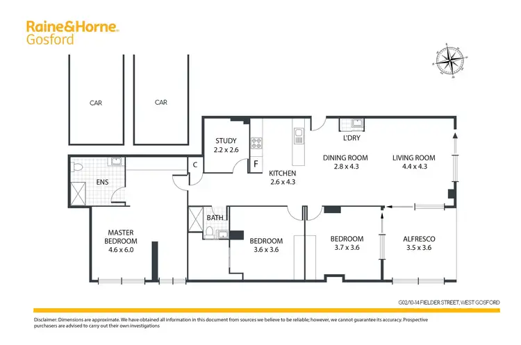 Floorplan of Homely apartment listing, G02/10-14 Fielder Street, West Gosford NSW 2250
