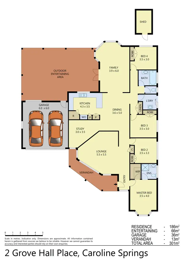 Floorplan of Homely house listing, 2 Grove Hall Place, Caroline Springs VIC 3023