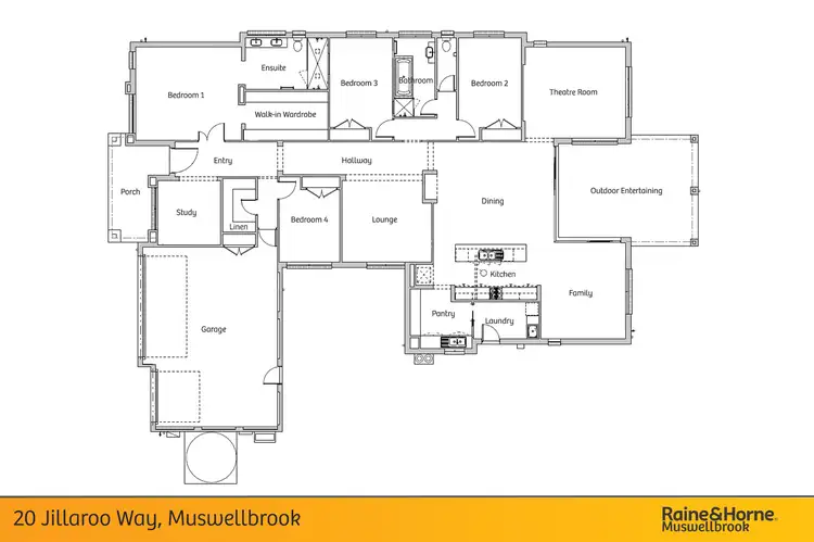 Floorplan of Homely house listing, 20 Jillaroo Way, Muswellbrook NSW 2333