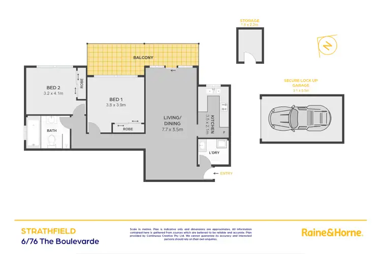 Floorplan of Homely apartment listing, 6/76 The Boulevarde, Strathfield NSW 2135