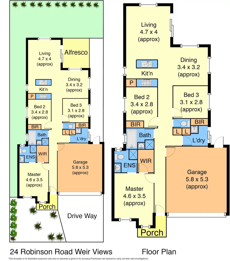 Floorplan of Homely house listing, 24 Robinson Drive, Weir Views VIC 3338